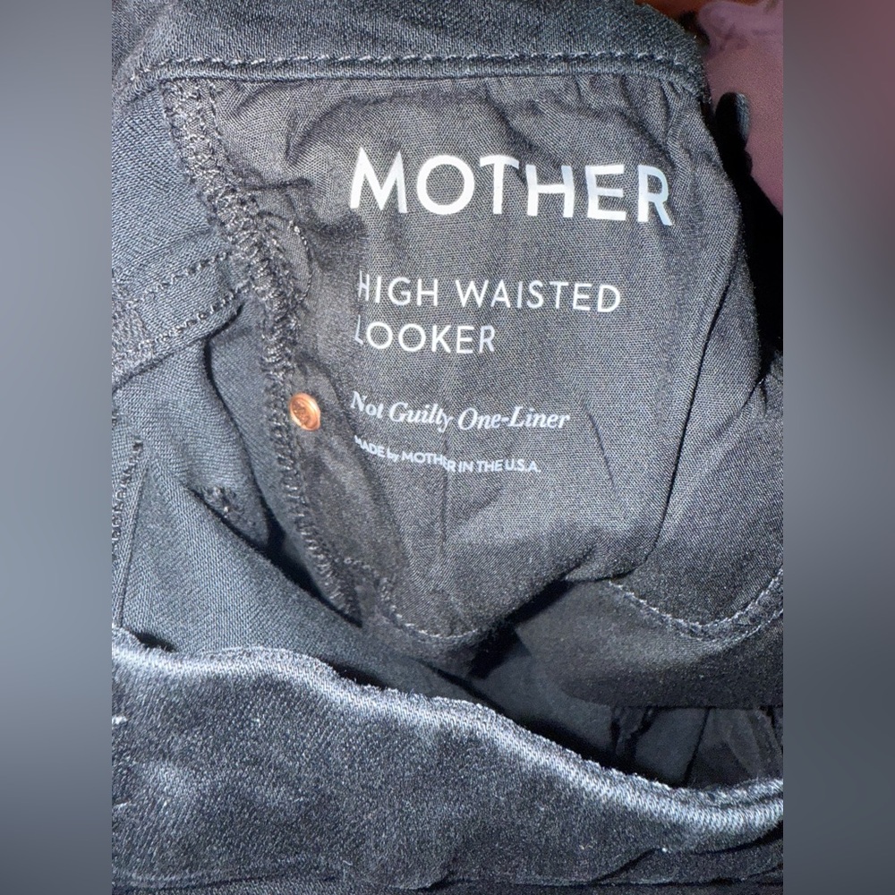 Mother Denim High Waisted Looker Jeans- Not Quilty One Liner-size 26 - Picture 13 of 16